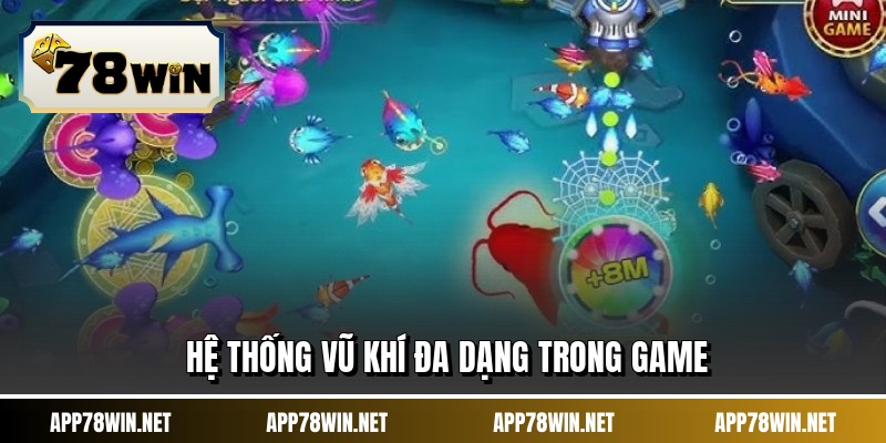 Hệ thống vũ khí đa dạng trong game