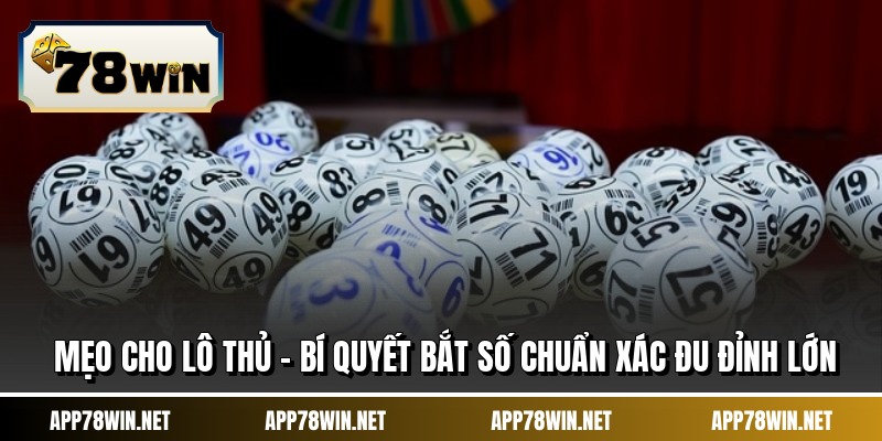 Mẹo Cho Lô Thủ - Bí Quyết Bắt Số Chuẩn Xác Đu Đỉnh Lớn