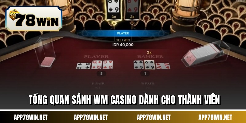 Tổng quan sảnh wm casino dành cho thành viên